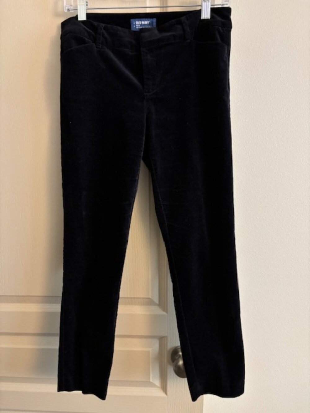 Old Navy Women's Black 4 Pixie Velvet/Velour Jeans Cotton Blend Stretch